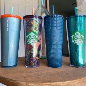 Starbucks Acrylic and soft touch grid cold cup